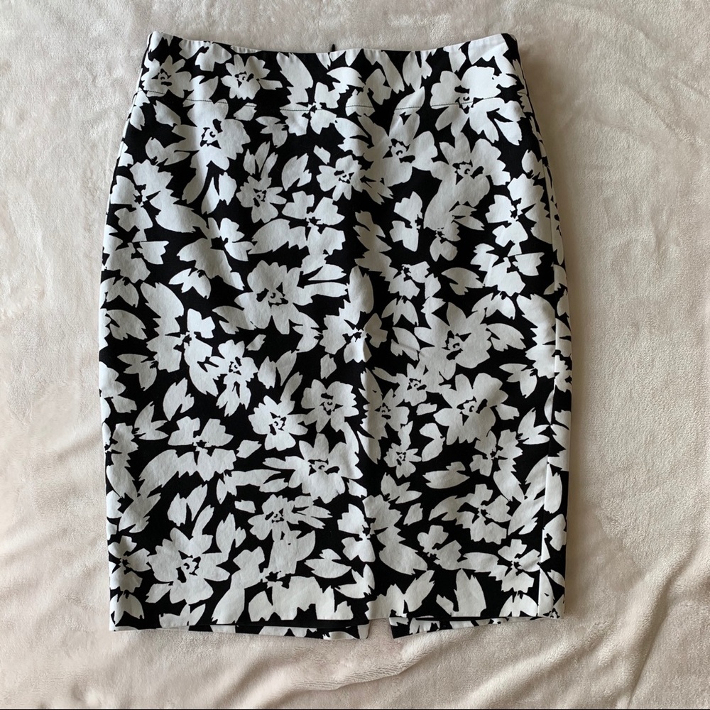Black and White Pencil Skirt